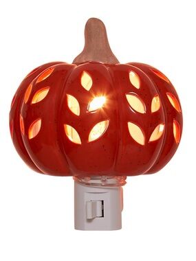 Celebrate Together™ Fall Halloween Ceramic Pumpkin Night Light/plug